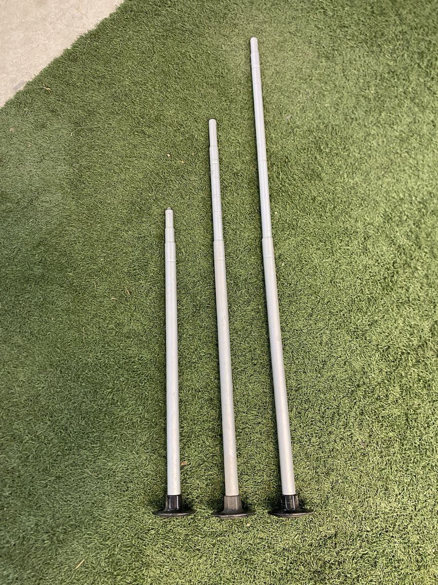 Boat tarp inside extension poles 26” to 46”