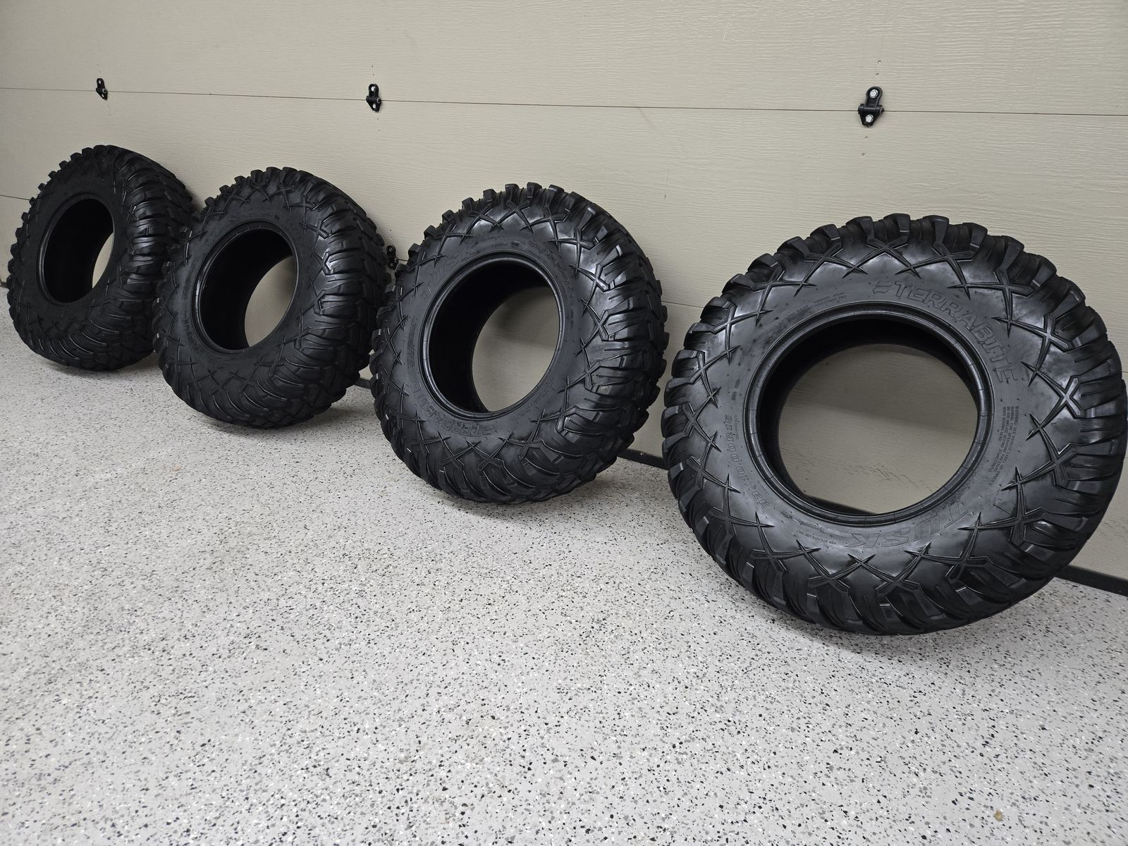 Set of 4 used Tusk Terrabite 33x10R15 UTV tires.  33” sxs RZR