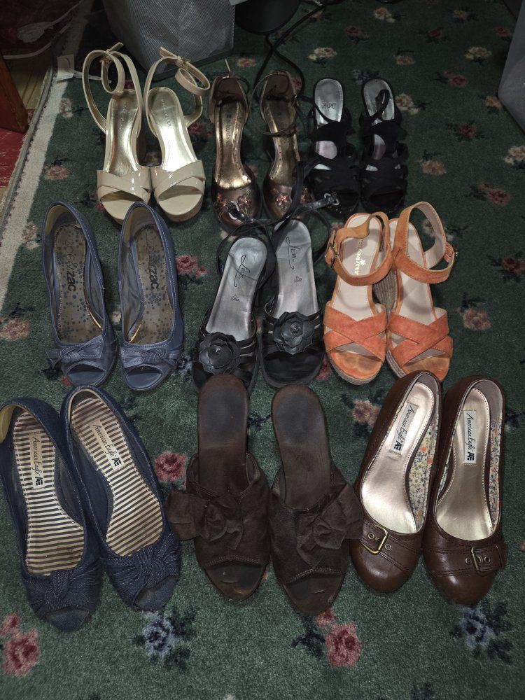 wedge / high heels women's shoes size 8 and 8.5