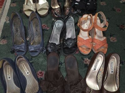 wedge / high heels women's shoes size 8 and 8.5