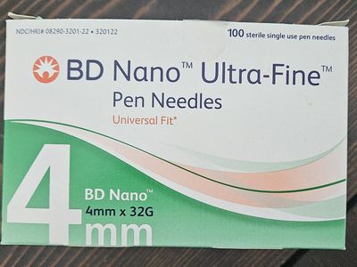 BD Nano Pen Needles, New, Box of 99