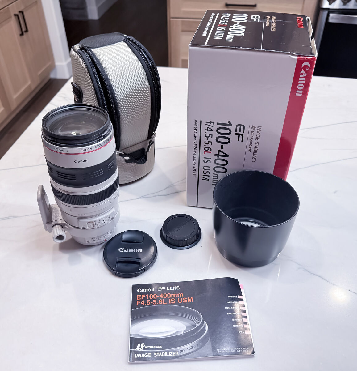 Canon EF 100-400mm f/4.5-5.6L IS USM – Excellent – $900