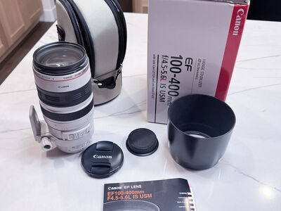 Canon EF 100-400mm f/4.5-5.6L IS USM – Excellent – $900