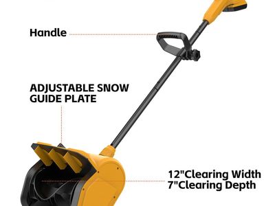 Snow Shovel 12" Compatible with Dewalt 20V Max Battery
