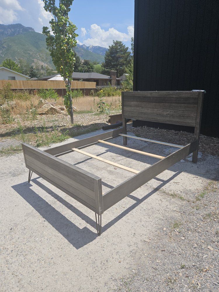 rustic / industrial queen bedframe