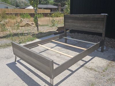 rustic / industrial queen bedframe