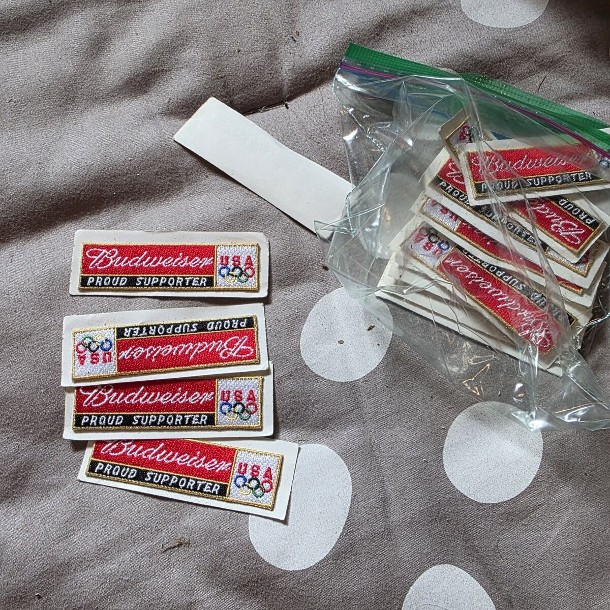 Vintage Budweiser USA Olympic Embroidered Patches