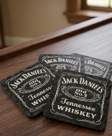 Jack Daniel’s Geometric Coaster Set (4pk + Caddy)
