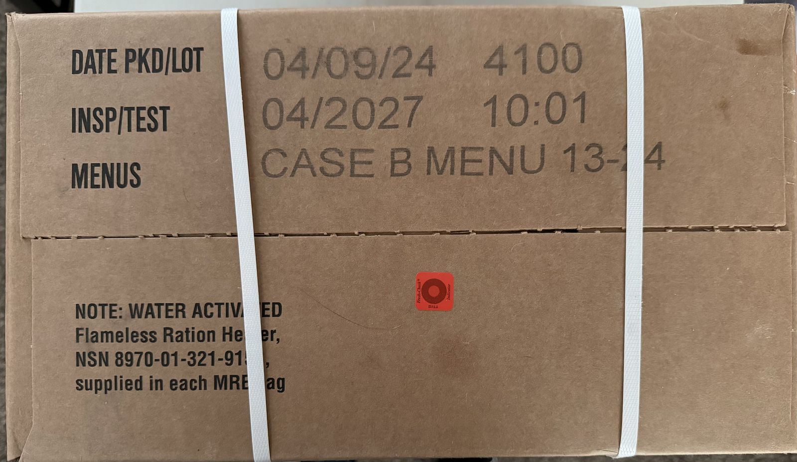 MRE Box of 12 $100 each box