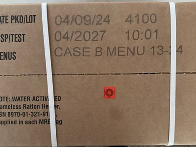 MRE Box of 12 $100 each box
