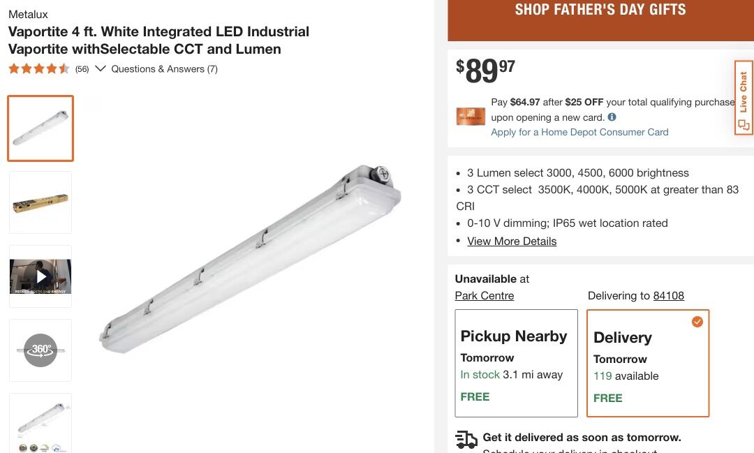 2- Cooper Lighting Lamp Vaporite Wet Locations