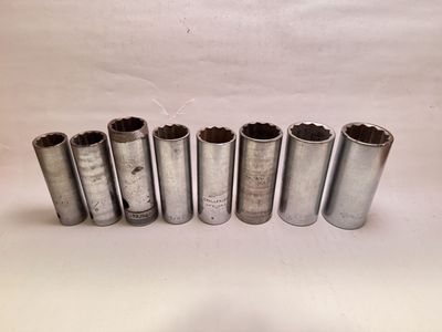 8 Deep 12pt 1/2 dr Sockets Auto Aviation Tool Set