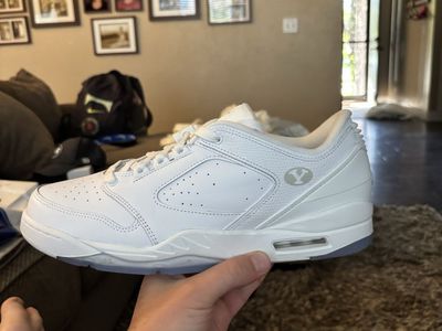 BYU Jumpshot White Sneakers - Men's Size 11.5 - Athletic Shoes with #23 Detail