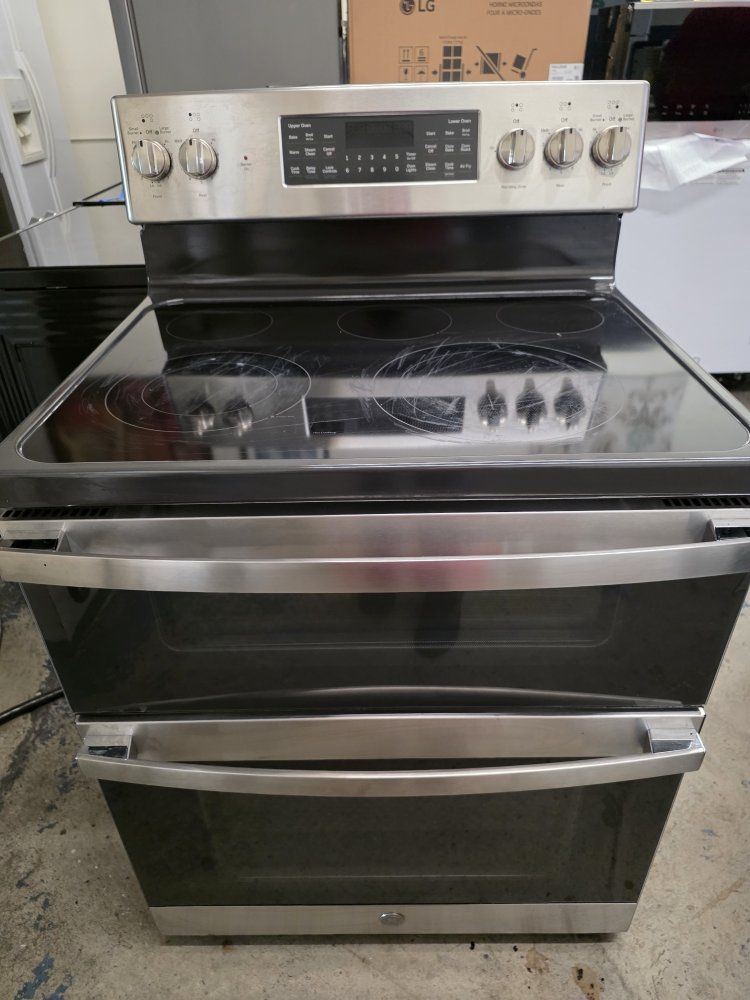 ge double oven electric stove
