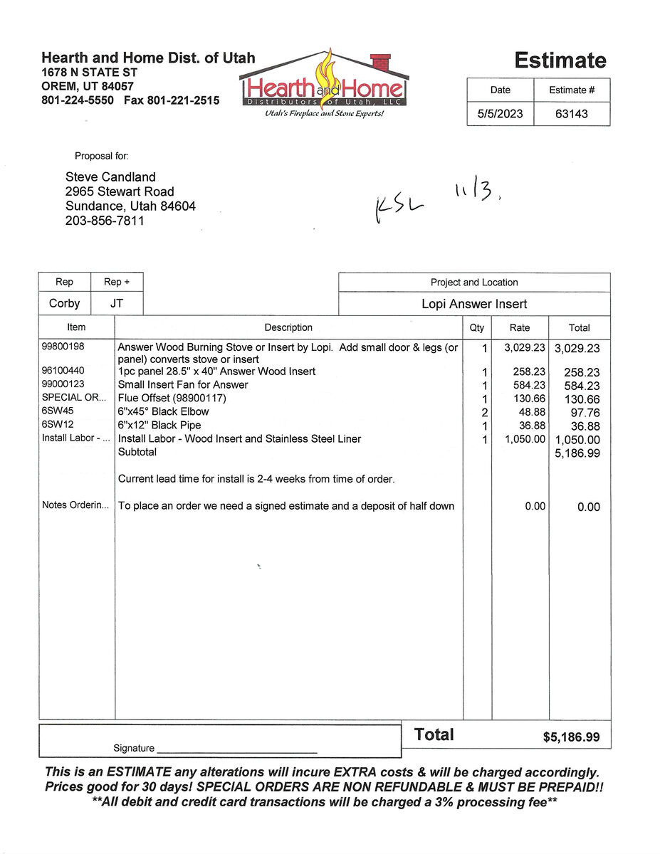 Wood burning stove insert by Lopi- barely used