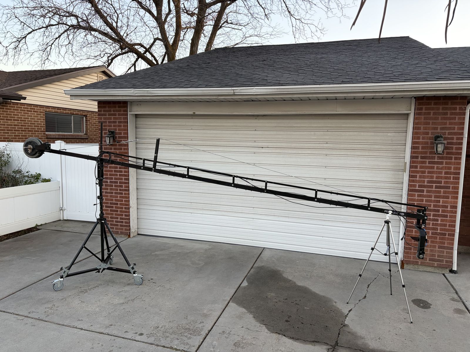 Proaim 10ft adjustable to 18ft Camera jib arm + Pan/tilt head