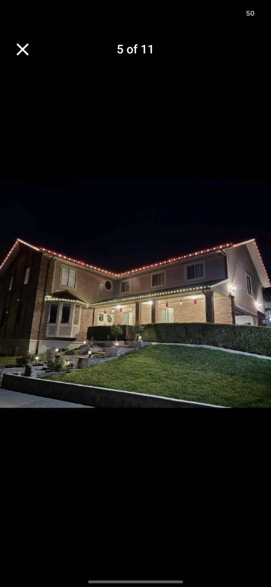 Christmas lights installation