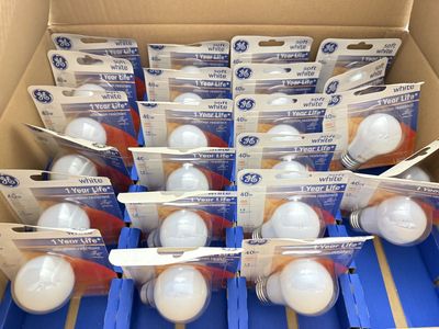 Lot of 24 GE 40W Soft White Ceiling Fan Light Bulbs Vibration Resistant A15