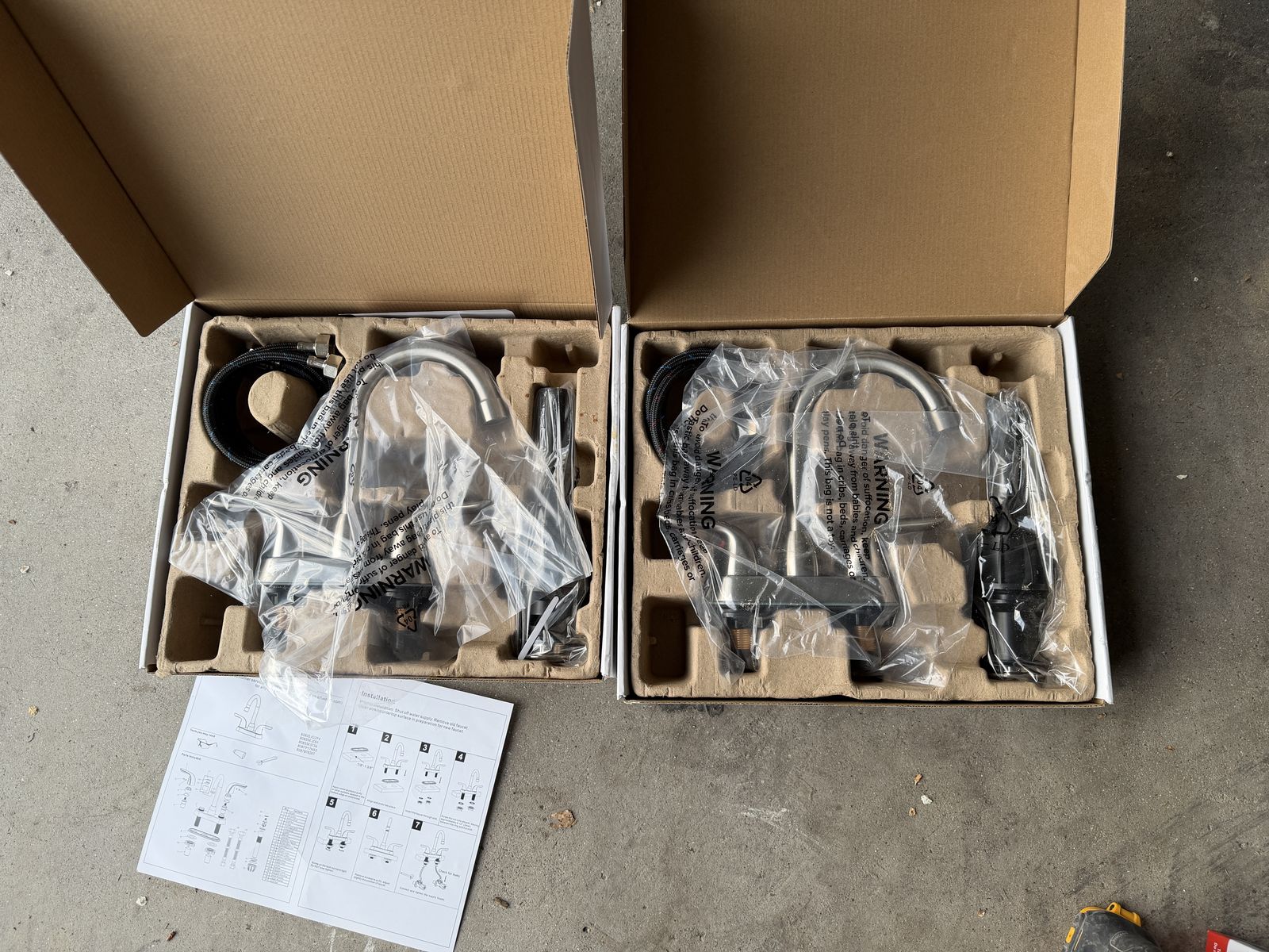 2 New SOKA Bathroom Faucets – Modern Style (Complete Kits)