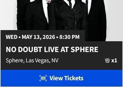 No Doubt May 13th