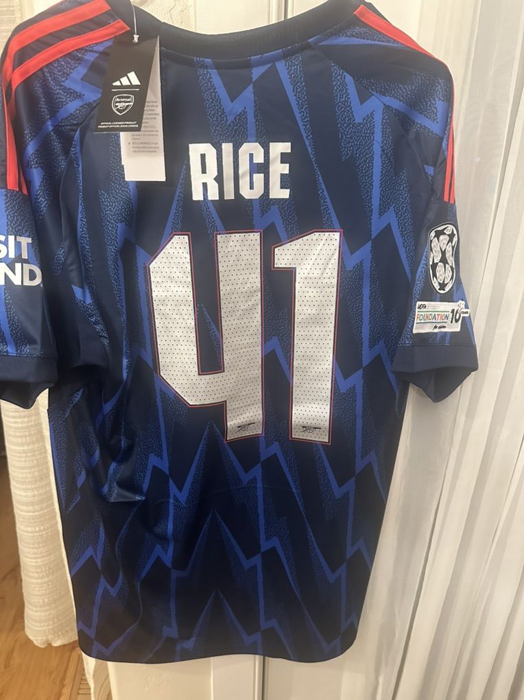 Arsenal F.C. Away  Soccer Jersey Size RICE 41