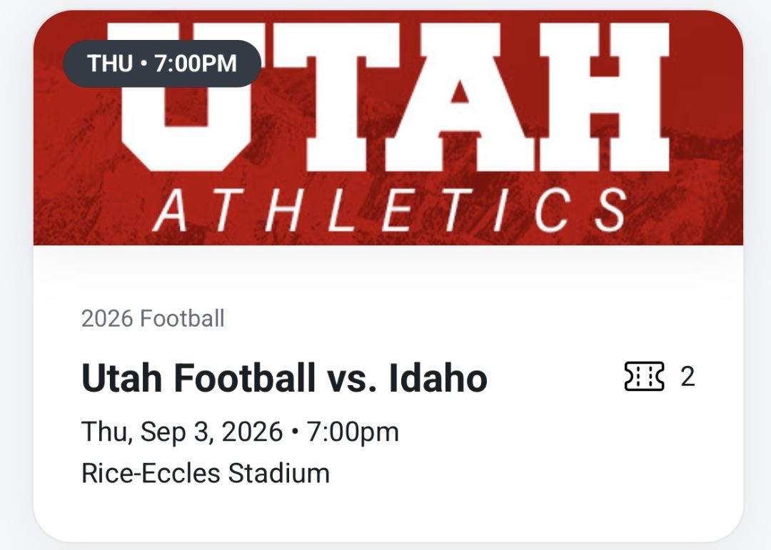 2 Utah Utes vs. Idaho tickets