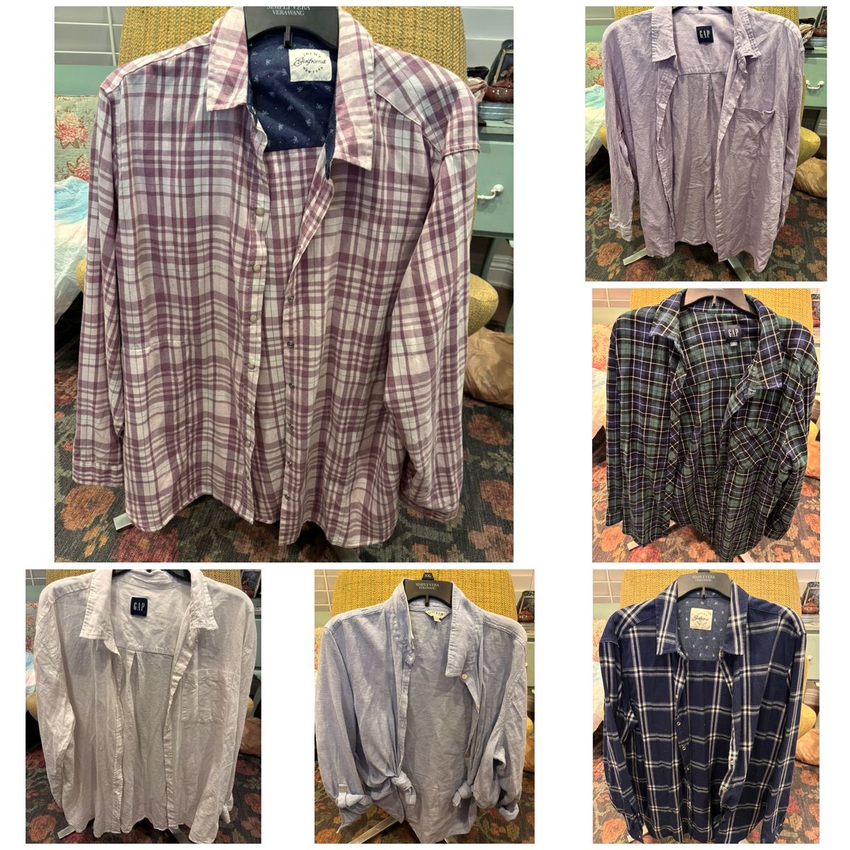 Women’s XXL Long Sleeve Button Down Shirts $5 Each
