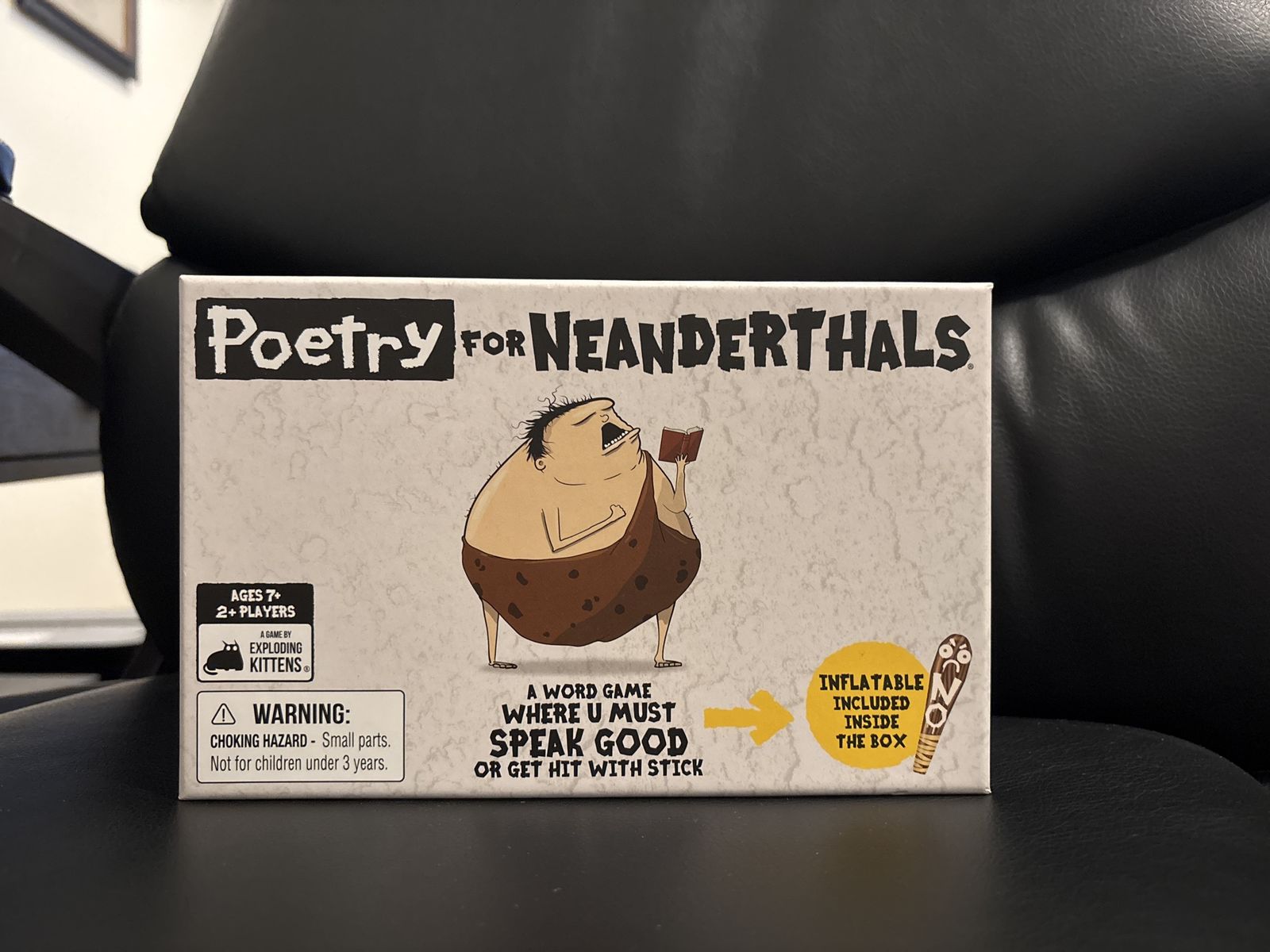 Poetry for Neanderthals by Exploding Kittens - Word Game with Inflatable Club, Ages 7+