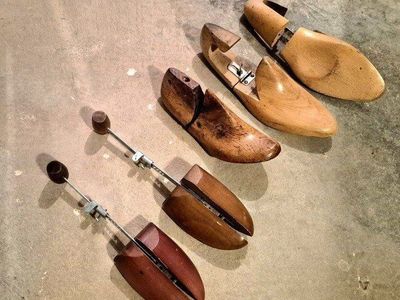 Vintage Wooden Shoe Stretchers & Trees - Set of 5, Assorted Styles & Sizes