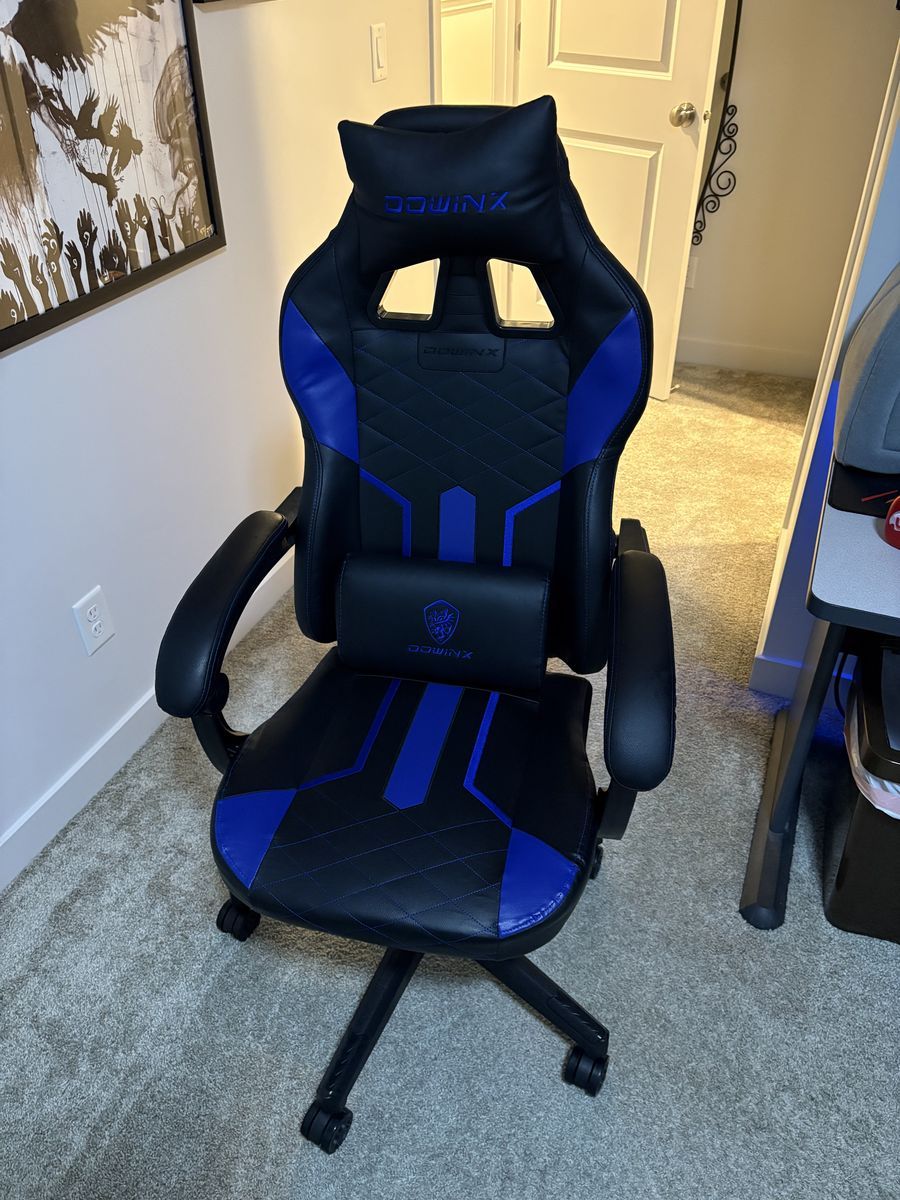 Dowinx Black and Blue Gaming Chair