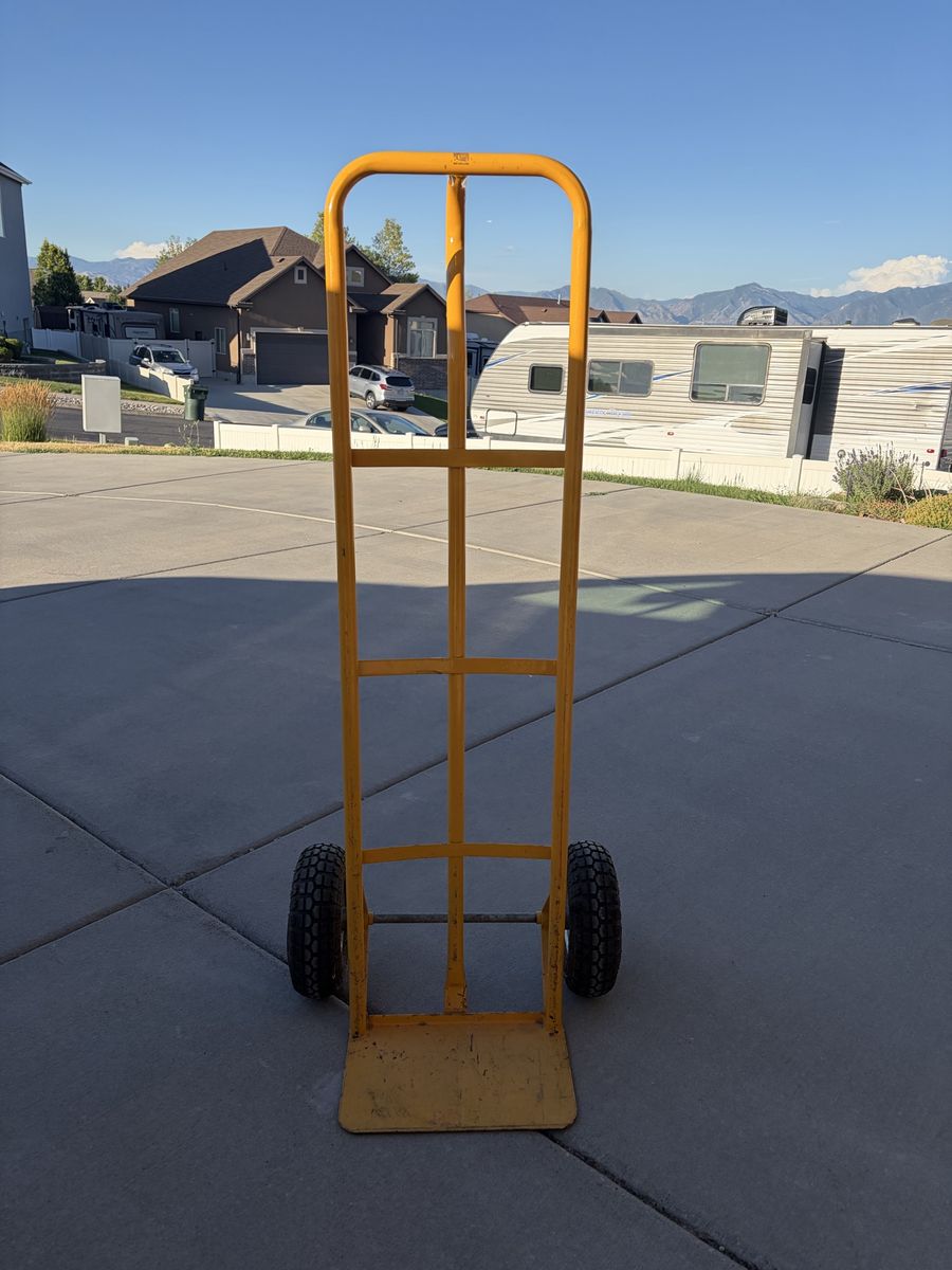 Heavy-Duty Yellow Hand Truck Dolly Appliance Furniture Moving Cart 48" Tall
