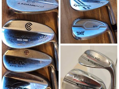 golf wedges. PXG, TaylorMade, Kirkland