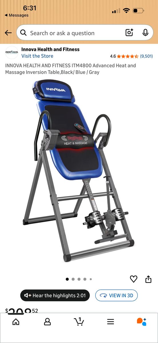 Innova Health And Fitness Inversion Table