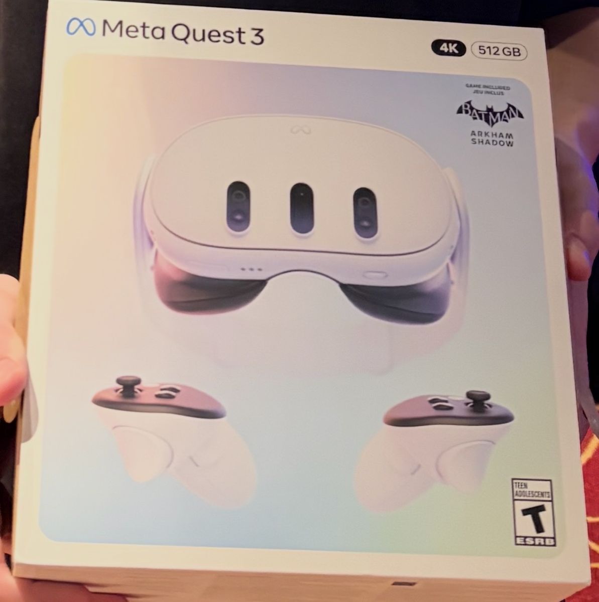 Meta Quest 3 VR Headset 512GB with Batman Arkham Shadow Game - Like New