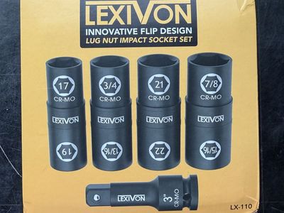 Flip Lug Nut Impact Socket Set - New