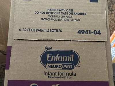 Gentle ease, Enfamil 32 ounce six bottles
