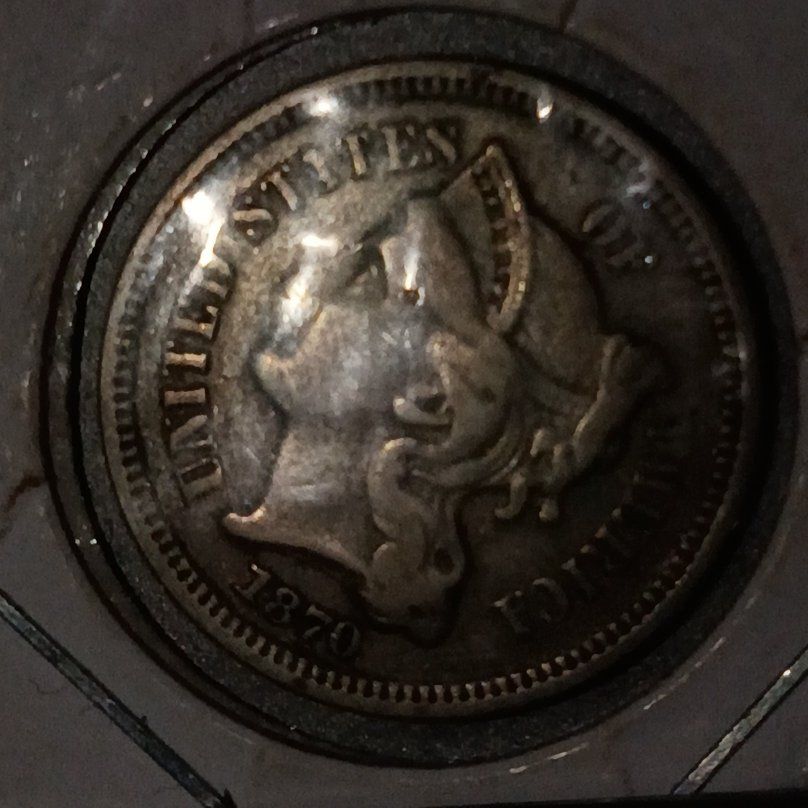 1870 3 cent nickel