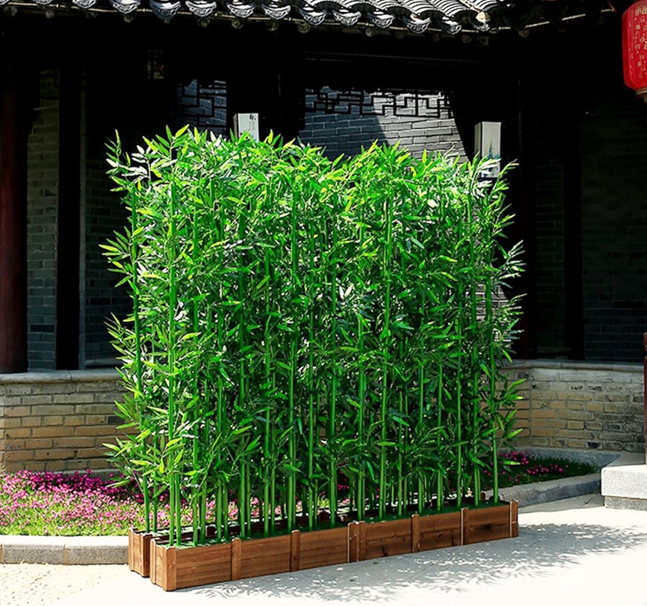 6ft Outdoor Artificial Bamboo Privacy Fence