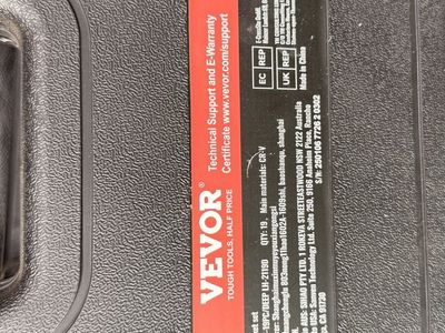 Vevor 1/2"-19PC/DEEP LH-2119D Impact Socket Set (19-piece, CR-V)