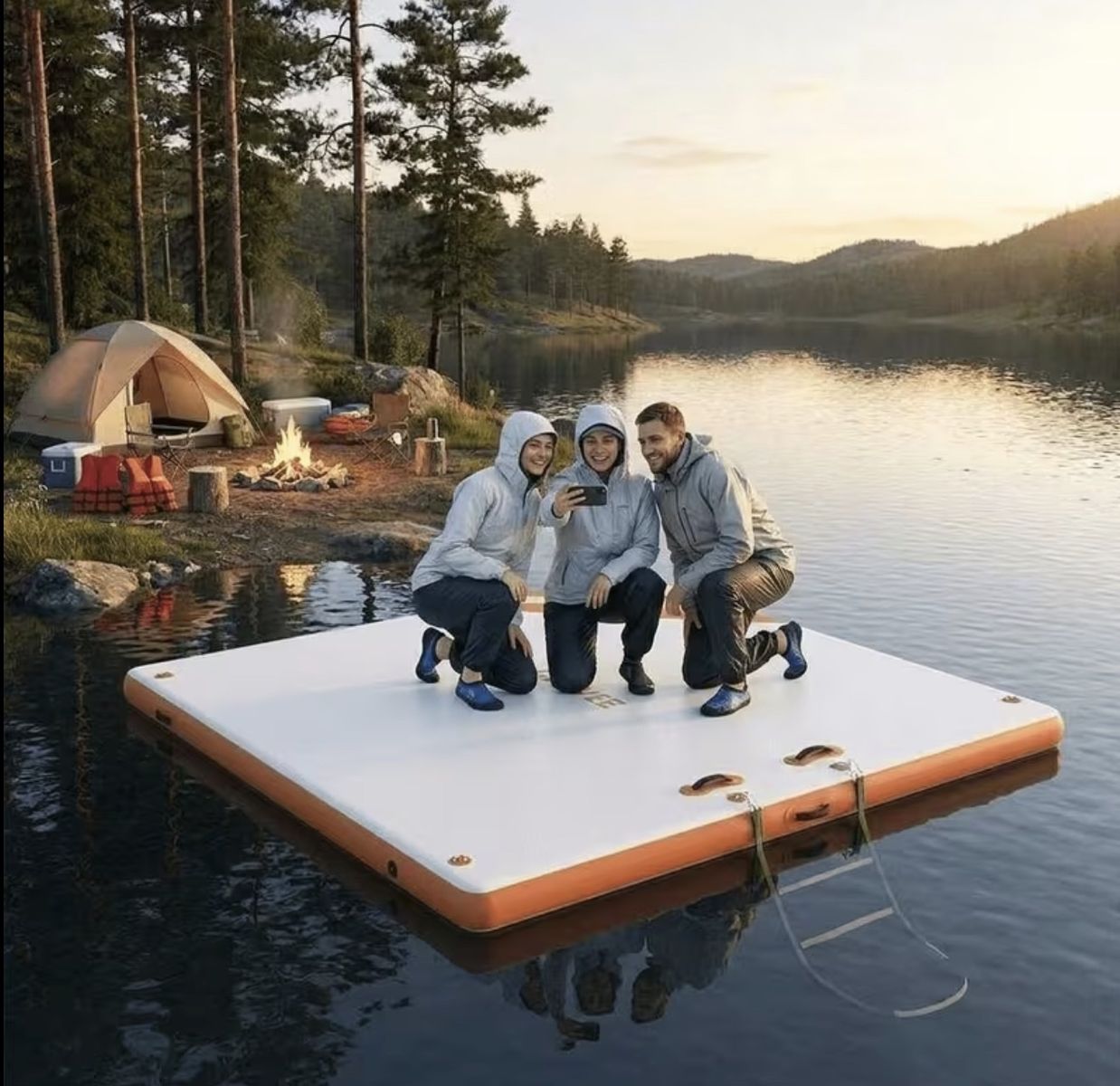 10×6 Inflatable Floating Dock — Brand New