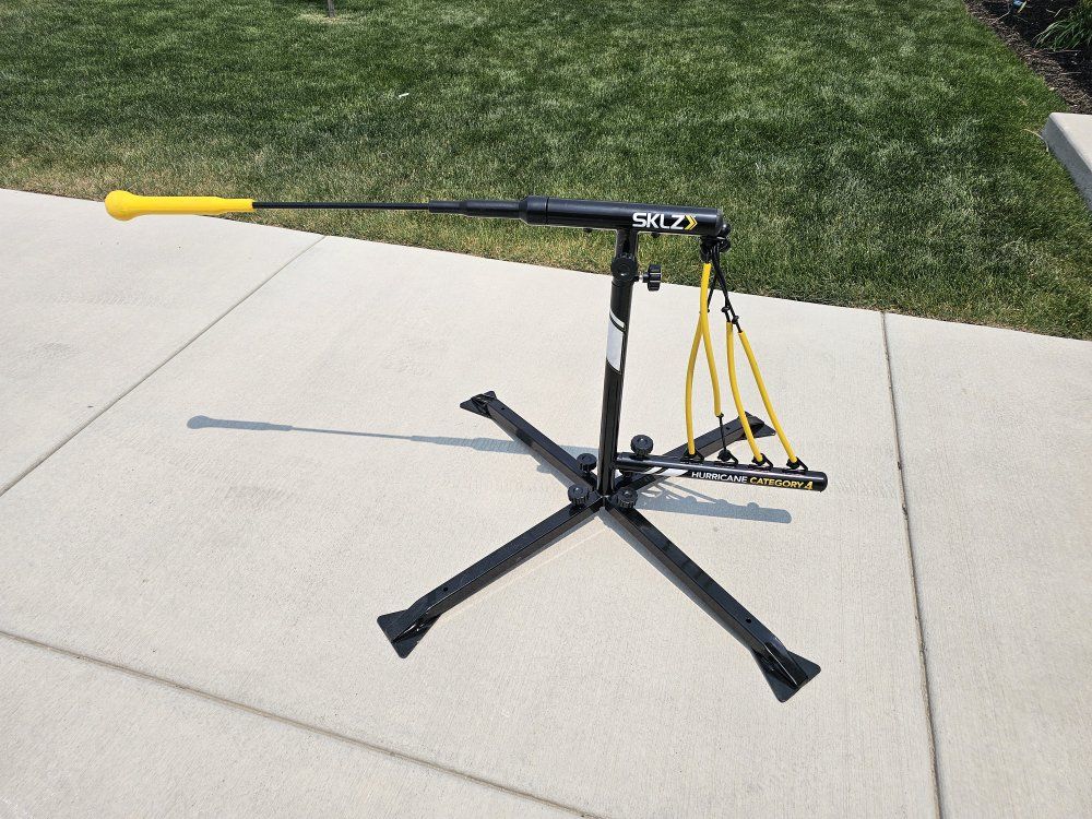 SKLZ Hurricane Category 4 Batting Trainer Baseball/Softball Swing Pitching Aid w/ Carry Bag