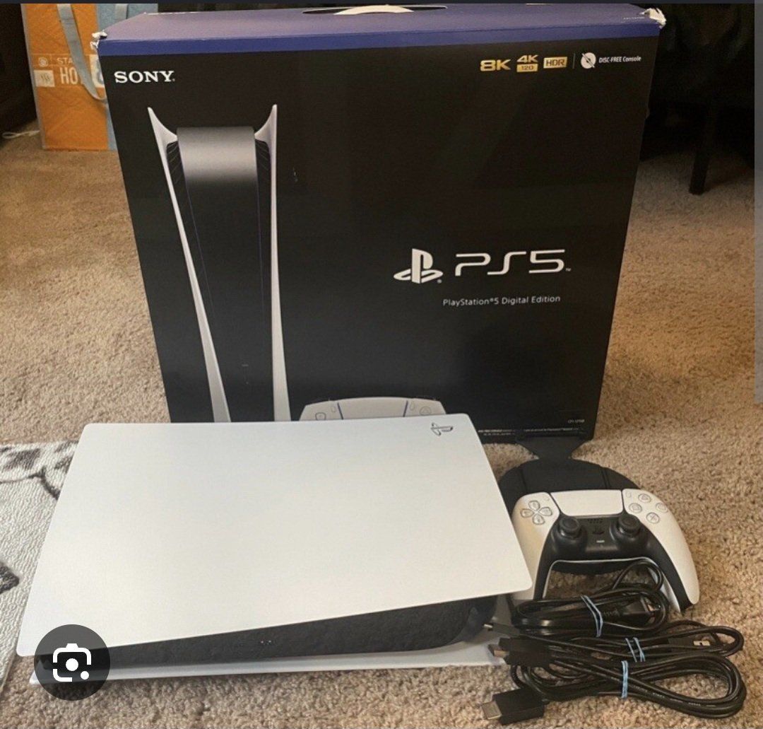 Sony PlayStation 5 PS5 Digital Edition 8K 4K HDR Gaming Console - Disc-Free