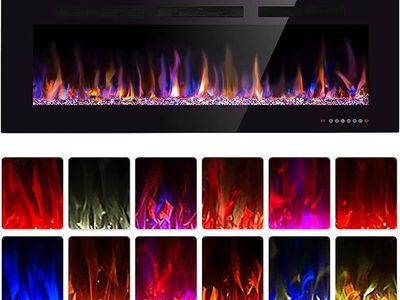 60 inch electric fireplace recessed/wall mounted - broken, for parts or repairs only