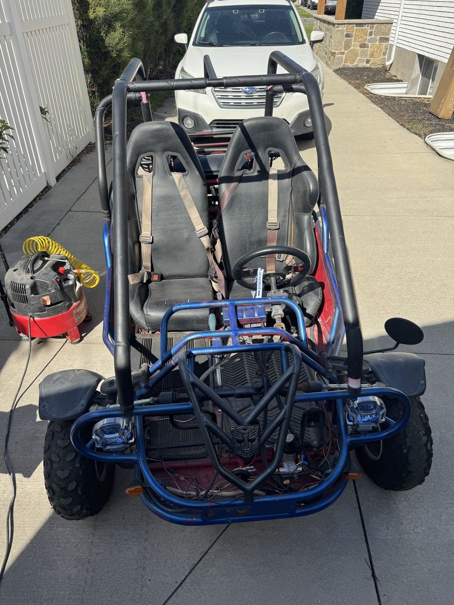 Go-kart, Dune Buggy Style, 2-Seater, Off-Road Ready, Red/Blue Frame
