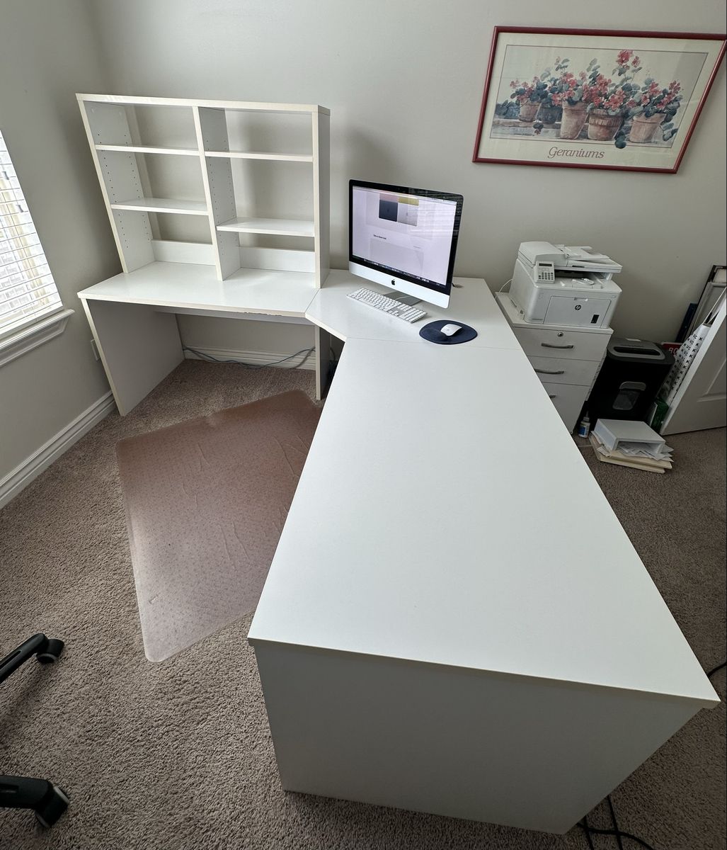 L-Shape Desk with shelf