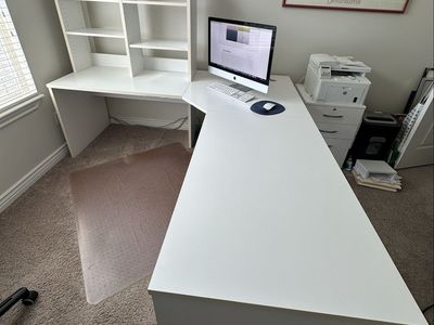 L-Shape Desk with shelf