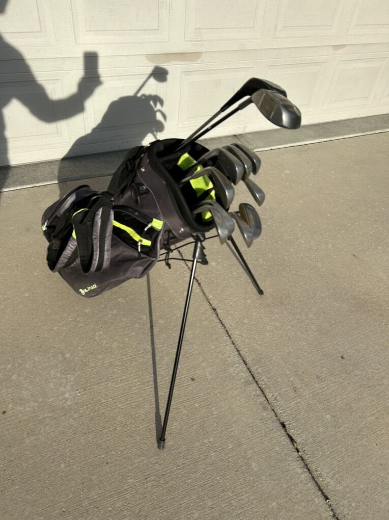 Full Set Of Golf Clubs with Stand Bag