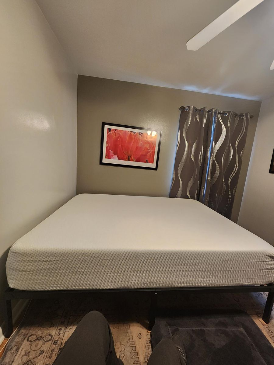 Zinus 12" Queen Green Tea Mattress with Metal Frame