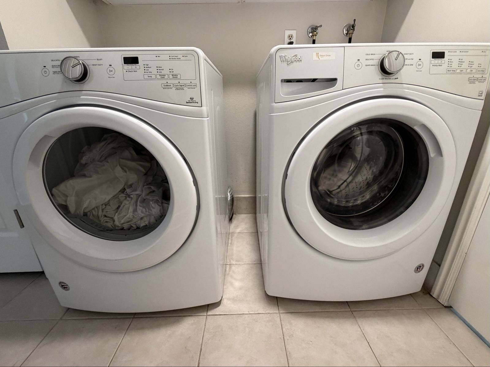 Whirlpool Front Load Washer + Whirlpool Electric Dryer Set - Excellent Condition - Provo Pickup