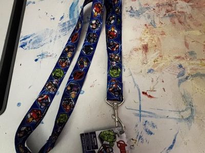 Marvel Avengers Lanyard - New with Tags, Hulk, Captain America, Iron Man, Black Widow Design
